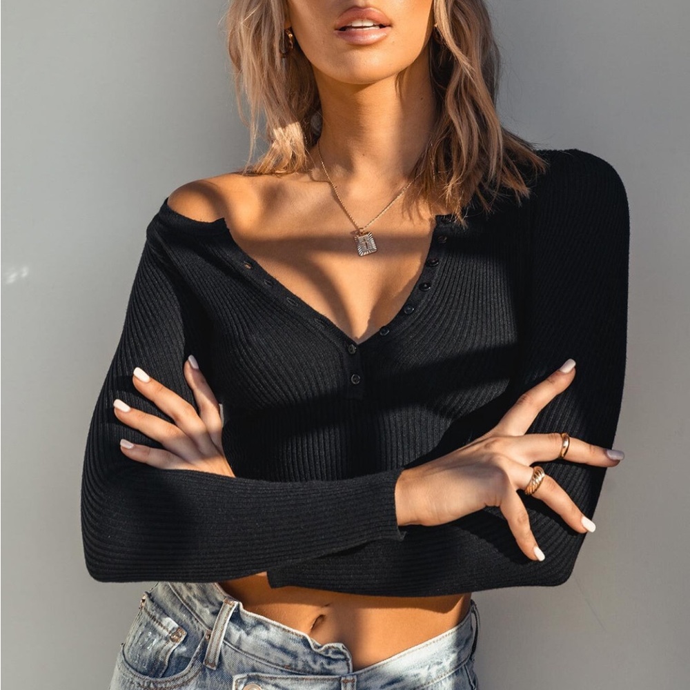 Princess Polly “Unwritten Love” Knit Crop Top
